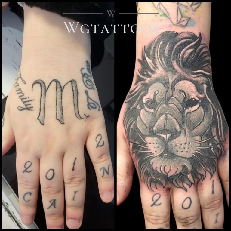 Cover-up tattoo by Wayne Goodwin
