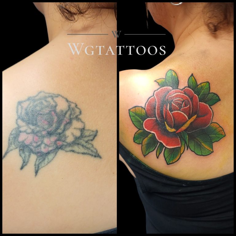 Cover-up tattoo by Wayne Goodwin