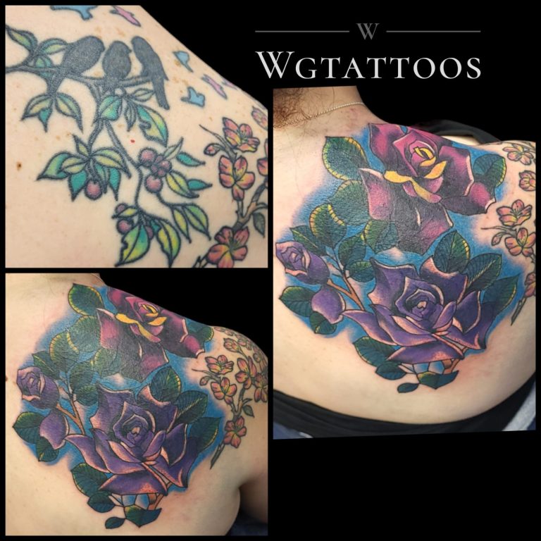 Cover-up tattoo by Wayne Goodwin