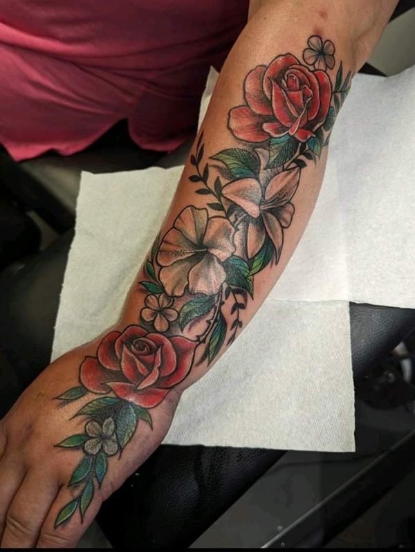 Colour tattoo by Leah Lillian