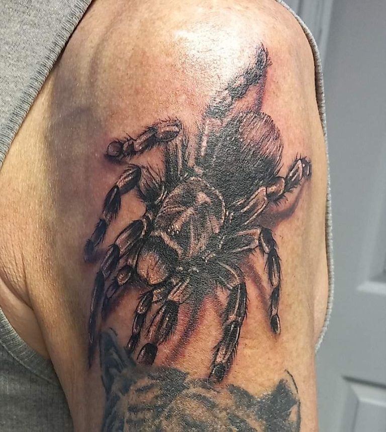 Black and grey tattoo by Leah Lillian