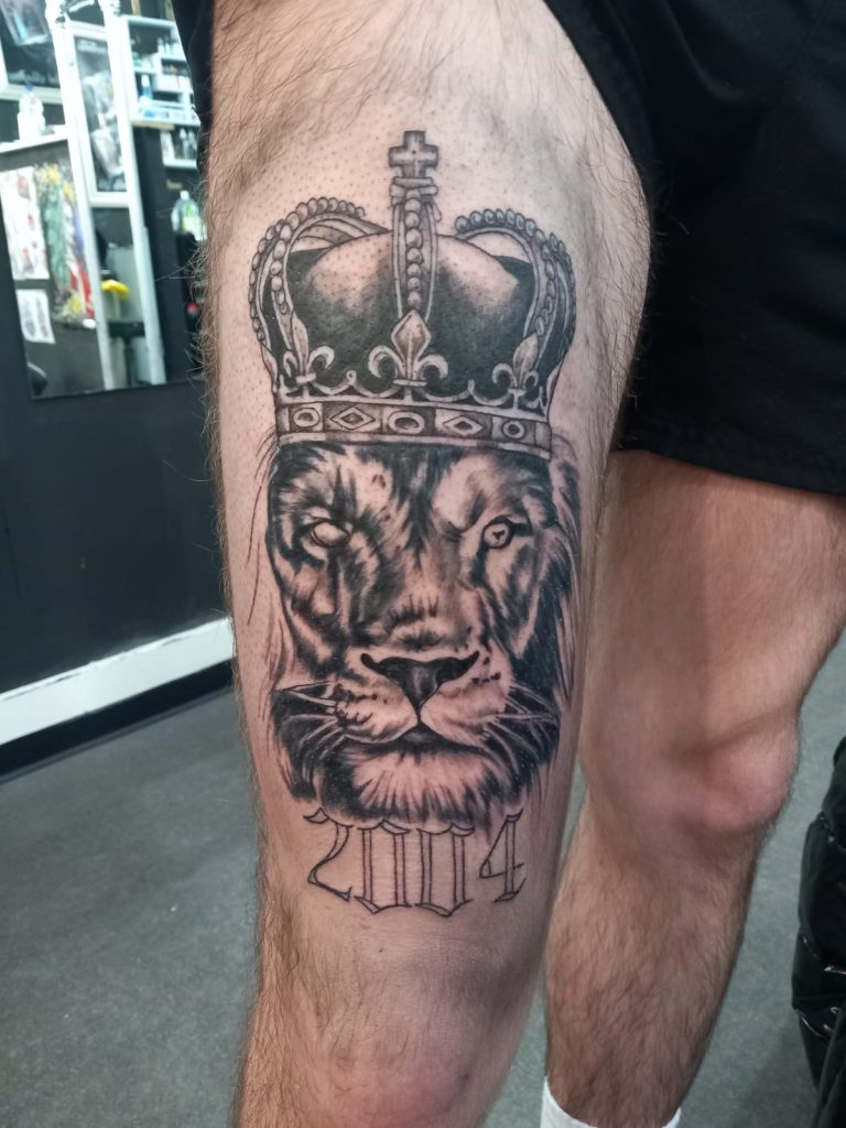 Black and grey tattoo by Leah Lillian
