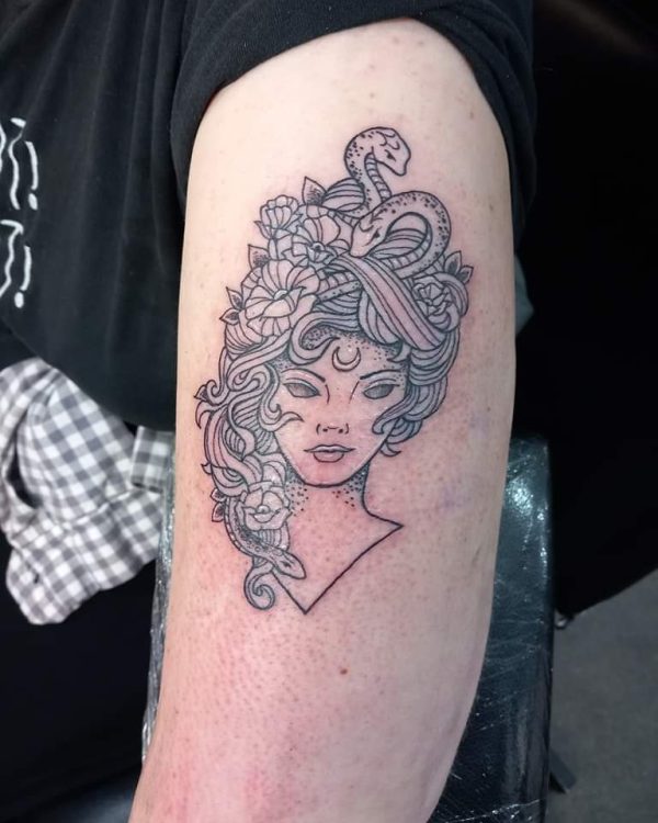 Black and grey tattoo by Leah Lillian