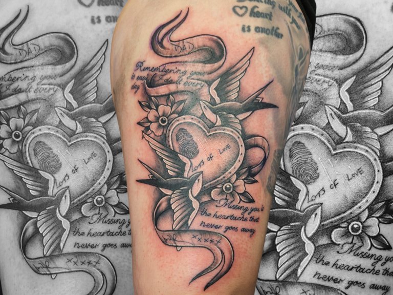 Black and grey tattoo by Leah Lillian