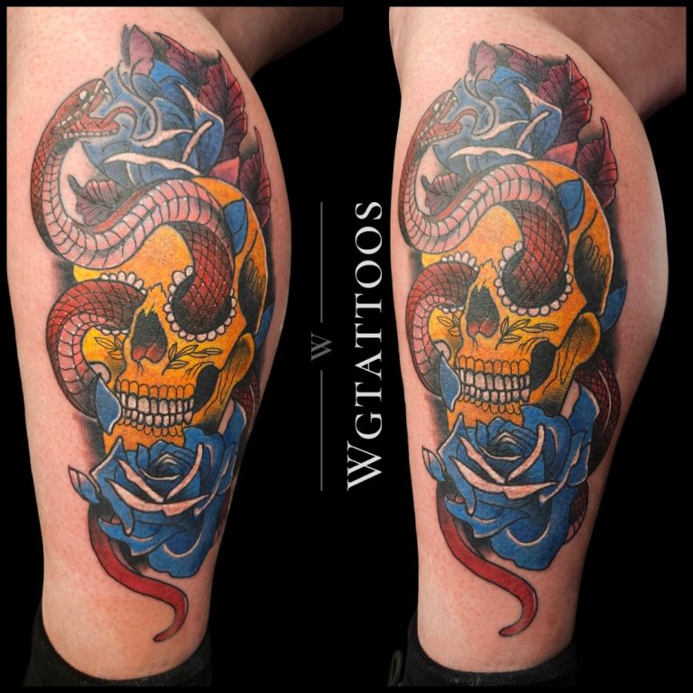 Colour tattoo by Wayne Goodwin