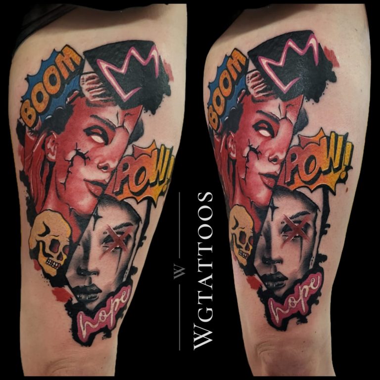 Colour tattoo by Wayne Goodwin