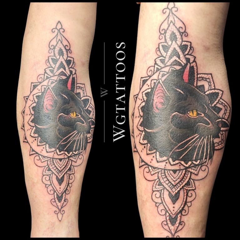 Linework tattoo by Wayne Goodwin