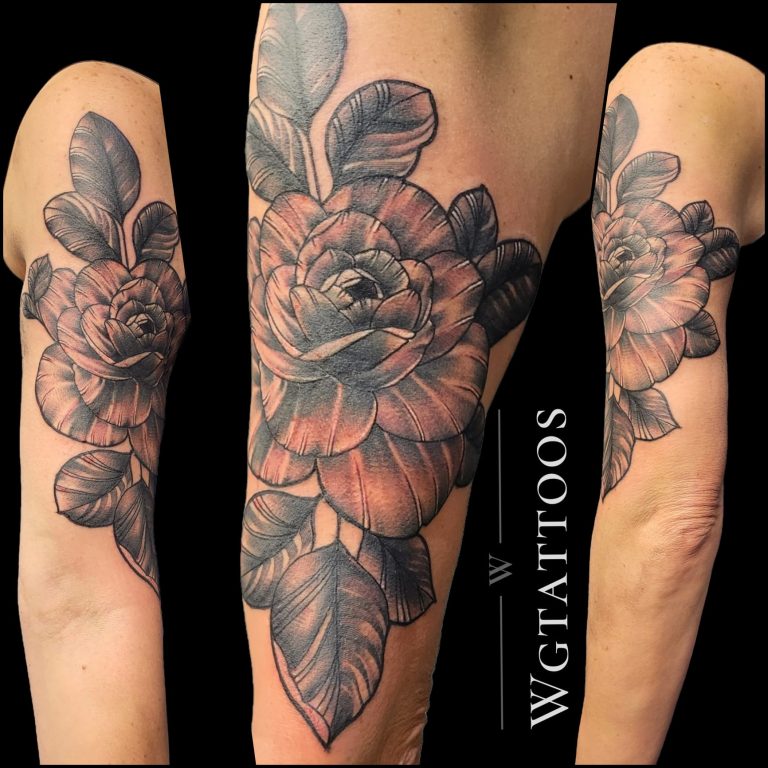 Linework tattoo by Wayne Goodwin