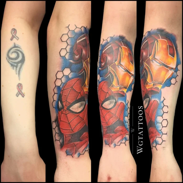Cover-up tattoo by Wayne Goodwin