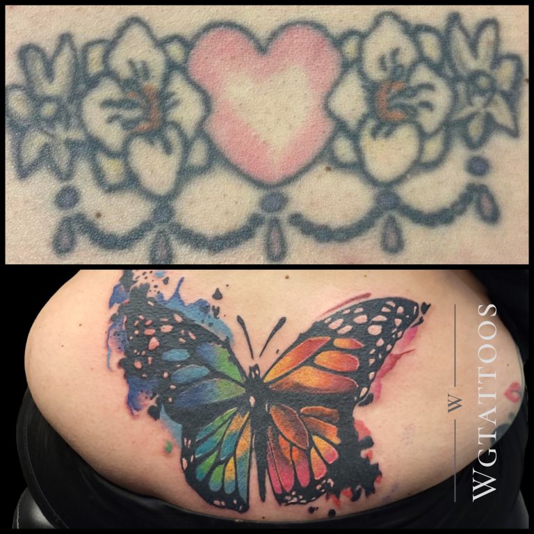 Cover-up tattoo by Wayne Goodwin