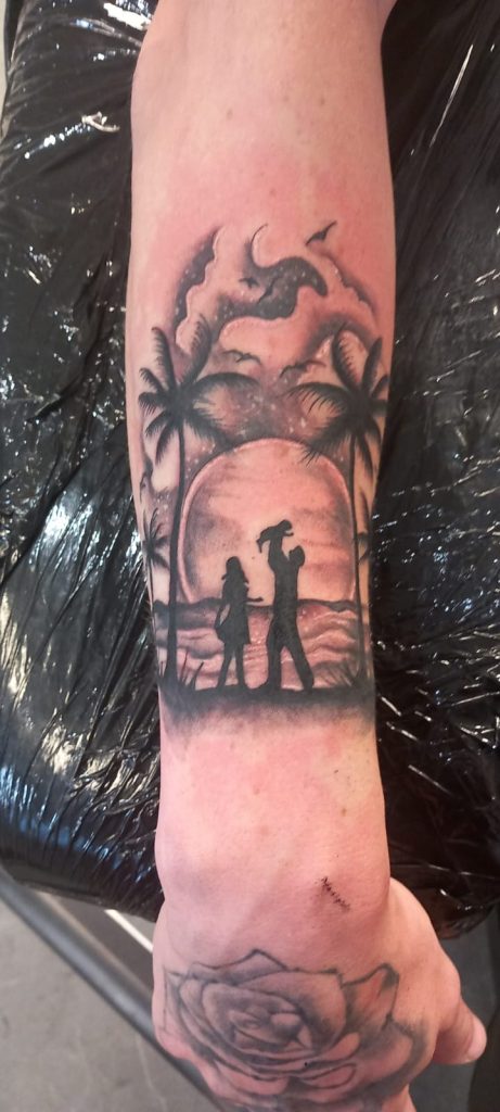 Black and grey tattoo by Leah Lillian