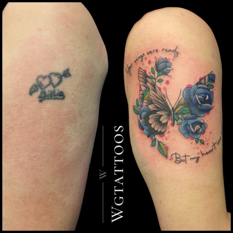 Cover-up tattoo by Wayne Goodwin