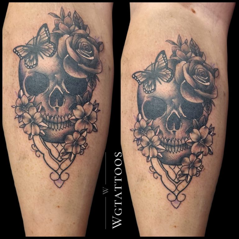 Linework tattoo by Wayne Goodwin