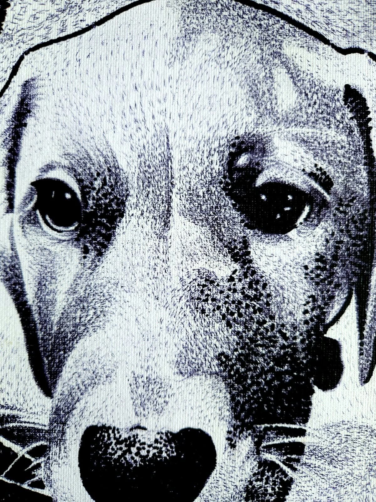 Custom tattooed pet portrait
